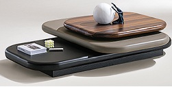 Tavolino da <span class=keywords><strong>Caffè</strong></span> Moderno Girevole con Specchio, Design Retrò di Lusso per Soggiorno, Creativo e Irregolare in Legno - Product Image 3