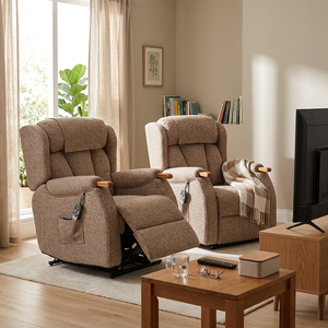 Fauteuil inclinable pour personnes âgées avec appui-tête, soutien lombaire, fonction chauffante, fonction zéro gravité, roues, fauteuil élévateur confortable pour seniors - Product Image 1