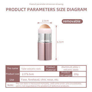 Rodillo facial absorbente de aceite, piedra volcánica, oro - Product Image 3