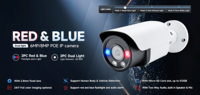 Caméra IP Bullet réseau hybride YCX HIK extérieure 4K 8MP avec lumière ColorVu rouge et bleue fixe
