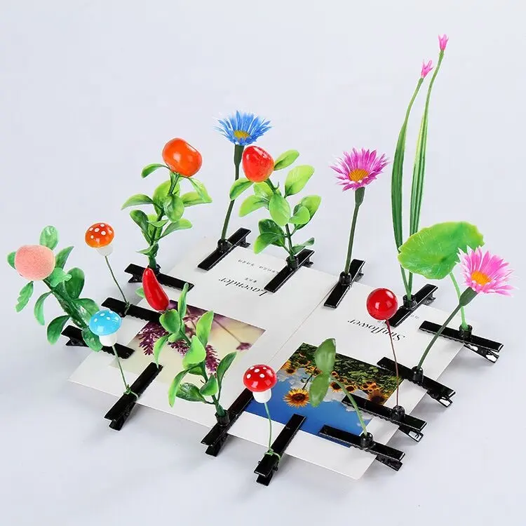 Hot Sales Cute Bean Sprouts Grass Hairpin Party Diy Hair Grass Clips Travel Creative Grass Hair Grips