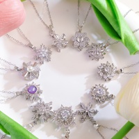 Collier rotatif à fleurs de style européen et américain pour femme, plaqué or véritable, chaîne en bambou – Tendance et best-seller de la mode