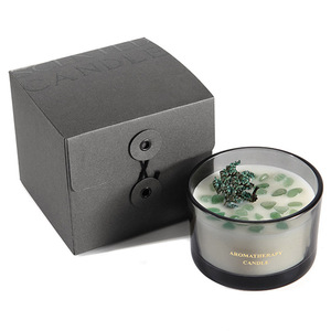 Fabrication OEM/ODM pour bougies parfumées de luxe, diffuseurs de parfum en cire de soja et huiles essentielles, avec pierres précieuses artistiques personnalisées - Product Image 3
