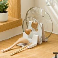 Support de couvercles de casseroles blanc, organisateur de comptoir de cuisine, porte-ustensiles, sans installation