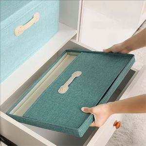 Foldable Wardrobe Organizer Bin Cotton Linen Storage <b>Box</b> for Clothes Toys <b>Book</b> - Product Image 3