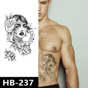 Pegatina <span class=keywords><strong>de</strong></span> <span class=keywords><strong>tatuaje</strong></span> temporal 3D personalizada, Calaveras, flores, tótem, flor <span class=keywords><strong>de</strong></span> loto, pegatinas <span class=keywords><strong>de</strong></span> <span class=keywords><strong>tatuaje</strong></span> temporal <span class=keywords><strong>de</strong></span> seguridad impermeables - Product Image 3