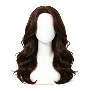 Perruque brune à grandes ondulations, partie en U, cheveux longs bouclés, volume naturel et moelleux pour femmes - Product Image 1