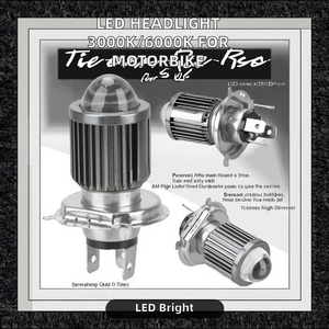 <span class=keywords><strong>Adebayor</strong></span> Accessoires Moto Scooter Voiture Phares Antibrouillard LED BA20D H4 3000K 6000K 12V-24V Garantie 0,5 An - Product Image 2