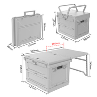 Produit tendance : Boîte de rangement pliable pour camping, boîte de rangement pour voiture avec poignée, organisateur de coffre portable, boîte de rangement pour voyage d'hiver en voiture