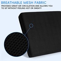 Coussin de siège en mousse à mémoire de forme haute densité pour chaise d'ordinateur de bureau housse lavable oreillers lombaires de fauteuil roulant coussins de siège