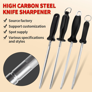Aiguiseur de couteaux de chef de <span class=keywords><strong>boucher</strong></span> professionnel de 8 pouces Aciers d'affûtage en acier à aiguiser - Product Image 2