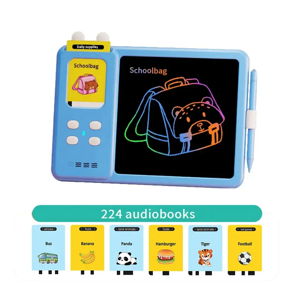 Jinying แฟลชการ์ดการเรียนรู้เพื่อการศึกษาใหม่2 in 1กระดานวาดภาพ LCD อิเล็กทรอนิกส์สำหรับเครื่องมือวาดภาพสำหรับเด็ก