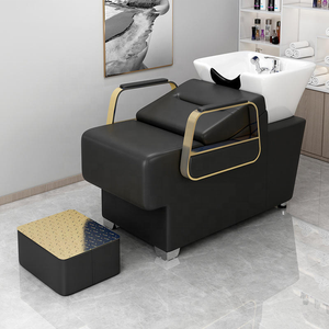 2026 Hot Selling Salon Furniture Set with Mirror Barber Chair Handcart and Shampoo <b>Bed</b> - Product Image 2