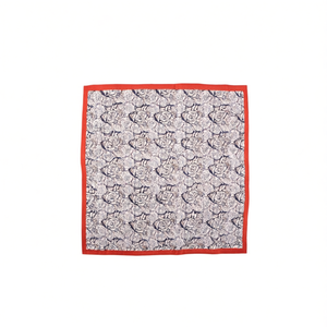 Foulard quadrato floreale rosa 70x70 cm 38 g, leggero, accessorio moda da donna - Product Image 1