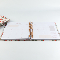 Cuaderno de viaje de tapa dura en espiral personalizado con impresión de libros de fábrica al por mayor disponible planificador/Diario/Agenda opciones de oficina escolar