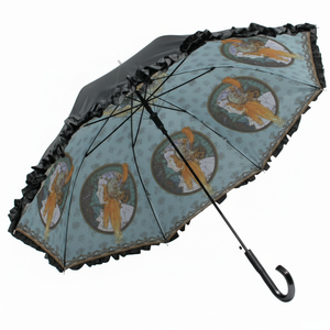 Ombrello in bronzo e rose per la collezione di Mucha pioggia e sole AU-02613 - Product Image 1