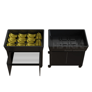 Contenedor de Exhibición Refrigerado con Ruedas Inferiores de Alta Capacidad, Almacenamiento Inferior, Revestimiento Metálico en Resina, Conservación de Calor - Product Image 6