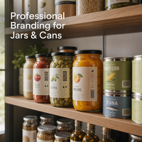 Étiquettes d'emballage alimentaire personnalisées imperméables en vinyle autocollantes avec impression de logo code-barres pour bocaux, bouteilles et boîtes