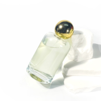 Bouteilles en verre cylindriques de luxe avec couvercles, flacon d'huile d'olive 50 ml, flacon de parfum vide avec pompe pulvérisatrice 50 ml