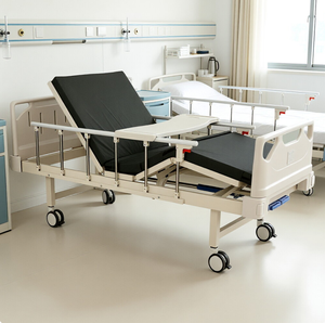 Lit médicalisé manuel à double manivelle, ajustable et sur mesure, avec accessoires, pour usage domestique, clinique et multi-scènes <span class=keywords><strong>de</strong></span> soins infirmiers - Product Image 1