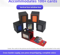 Boîte de rangement pour cartes de jeu de société, capacité de 60+ cartes à double pochette et 100+ cartes à simple pochette, support TCG CCG, logo personnalisé, vente en gros