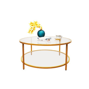 Factory wholesale retro transparent coffee <b>tables</b>, creative round coffee <b>tables</b>, rental room <b>side</b> <b>tables</b>, stylish dining <b>tables</b> - Product Image 5