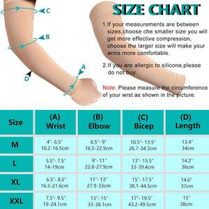 Manchon de compression post-mastectomie 23-32 MmHg Classe médicale 2 (II) Bras Anti-gonflement Soutien Lymphoedème Œdème - Product Image 5