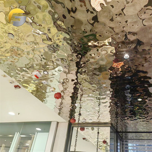 V3099 sus304 מובלט גיליון קיר פלדה גיליון נירוסטה מעצב מים גיליון נירוסטה עבור קיר מלון - Product Image 1