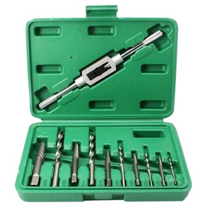 Hasarlı musluk borusu musluk tamir kolu 11 adet kırık paslı vidalı cıvata Extractor seti çizgili damızlık sökücü rayba ile anahtarı - Product Image 3