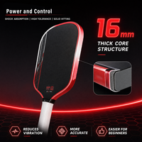 Raquette de pickleball puissante EPP Core, accessoires de pickleball, raquettes de pickleball en fibre de carbone pour joueurs intermédiaires