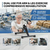 BNcompany SXZ-008 Vélo d'exercice portable en acier sous le bureau, mini-pédalier pour la maison, entraîneur de récupération des bras et des jambes