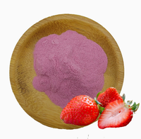 Polvo de Fresa Soluble en Agua, Rico en Vitamina C, para Bebidas y Repostería