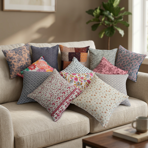 2018 Designer Plain 100% Cotton <b>Sofa</b> Cushion <b>Covers</b> Handmade Zippered Pillow Protectors 40X40 CM Massage - Product Image 3