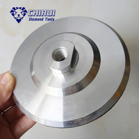 Plaque de support rigide en aluminium de 4 et 5 pouces avec logo imprimé au laser et fixation auto-agrippante pour meuleuse d'angle