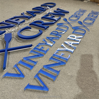 Corte láser claro Interior negocio marca señalización 3D logo pared decoración acrílico letras Oficina signo