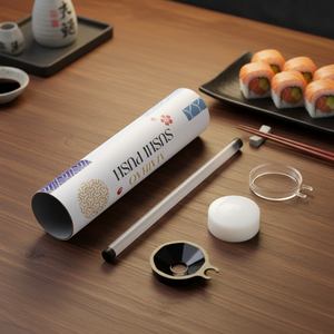 Tubo de Papel Redondo Personalizado para Sushi, Cilindro para <span class=keywords><strong>Burritos</strong></span>, Envase Rígido de Grado Alimenticio para Sushi, Tubo de Lujo para Empacar Alimentos - Product Image 5
