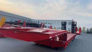 Plataforma de Carga Hidráulica Extensible de 3/4 Ejes, Semirremolque de Cama Baja con Cuello de Cisne, Capacidad de 60-120 Toneladas - Product Image 4