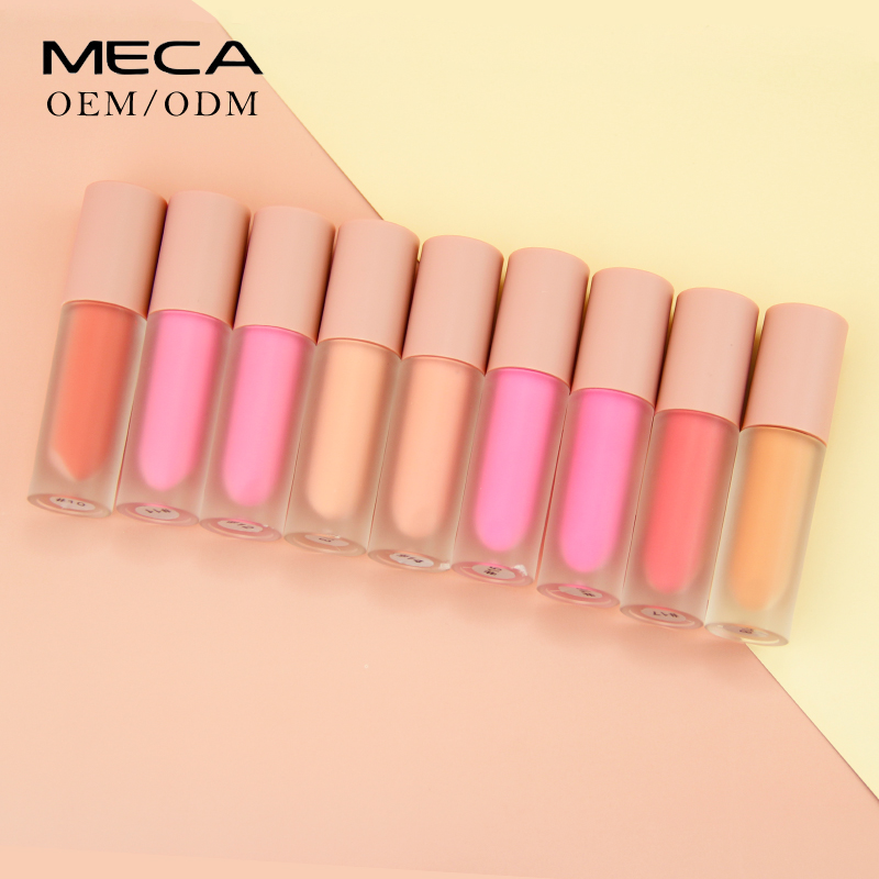 18 видов цветов метка частного назначения Румяна Косметика поставщика веганских материалов оптовая продажа жидкие румяна Органический крем Кисть для румян