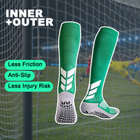 Chaussettes de sport personnalisées de haute qualité - Chaussettes de football antidérapantes jusqu'au genou avec logo personnalisé pour les joueurs de football