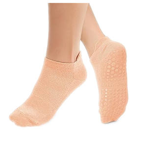 Calze con impugnatura <span class=keywords><strong>Yoga</strong></span> da donna personalizzate con Logo polsino e fondo antiscivolo da palestra Pilates copertura alta per ginnastica - Product Image 5