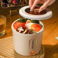1L Mini Electric Heating Pot Manufacture Instant Noodles Soup Cookware Low-Power Electric Cooking