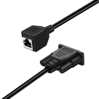 Doonjiey DB9 9-Pin Serial Port RJ45 Female Cat5/6 Ethernet LAN Konsol Audio Video RS232 Kabel Resolusi 1080P Bersertifikat CE