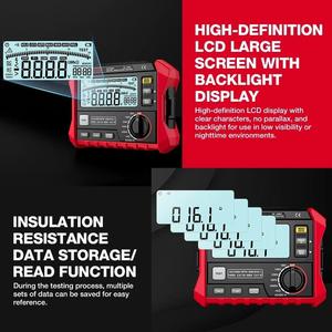 Mégohmmètre numérique Huabo HT5203 50-1000V, testeur de résistance d'isolement, outil de sécurité électrique - Product Image 1