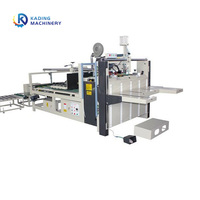 Type semi-automatique de double morceaux boîte de carton ondulé pliant collant la machine pour le carton ondulé