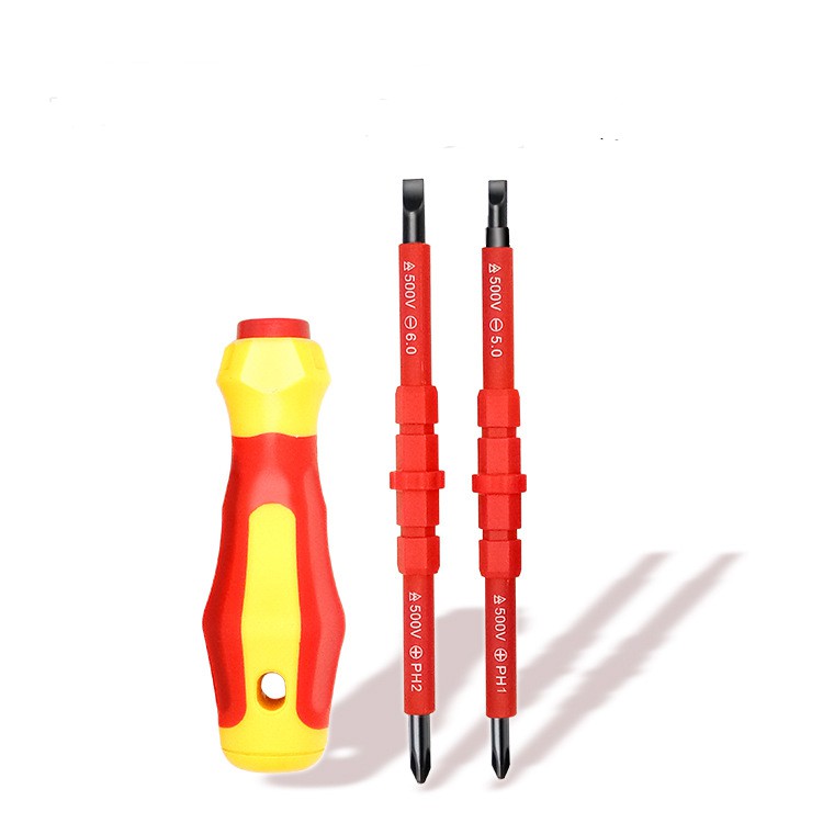 3-in-1 insulated screwdriver set electrician insulated household double head dual-purpose screwdriver tool