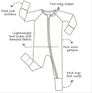 Pijamas de Bambú y Algodón Personalizados para Bebé, con Puños Plegables, Suaves y Neutros, Trajes de <span class=keywords><strong>Hospital</strong></span> para Prematuros, Ropa para Baby Shower - Product Image 2