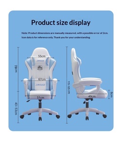 Chaise de jeu Wayon E-Sports en cuir, design moderne et simple, pivotante, avec accoudoirs réglables en <span class=keywords><strong>angle</strong></span>. - Product Image 6