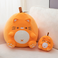 Oreiller en peluche Squishy chat orange conçu sur mesure avec remplissage en coton PP jouet en peluche doux cadeau mignon pour enfants et adultes unisexe