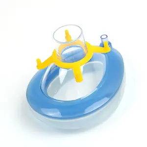 Masque d'anesthésie jetable en PVC de silicone d'oxygène respiratoire CE ISO sûr et fiable Chirurgical Medic Supply