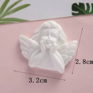 Nuevo estilo barroco blanco parte posterior plana cabujón resina Ángel figuritas modelo de hada Artificial para caja de teléfono uso recuerdo - Product Image 4